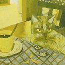 O gato amarelo 1. Un proyecto de Teoría del color, Fotografía, Bellas Artes y Pintura gouache de Thallyta Mira de Carvalho - 14.03.2023