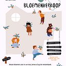 Affiche bloemenverkoop school. Un projet de Illustration traditionnelle , et Design graphique de femke_demarsin - 14.03.2023