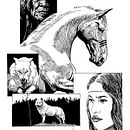 Horse and Wolf. Un proyecto de Ilustración tradicional, Ilustración con tinta, Dibujo y Dibujo de Retrato de Alberto Russo - 15.03.2023