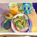 My first oil painting! . Fine Arts, Painting, and Oil Painting project by wipetty - 03.19.2023