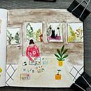 Mon projet du cours : Carnet de croquis pour explorer votre style de dessin. Traditional illustration, Sketching, Creativit, Drawing, Watercolor Painting, Sketchbook, and Gouache Painting project by laeticiamota - 03.19.2023