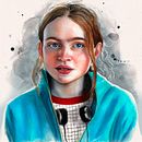 Max de Stranger Things. Un proyecto de Ilustración tradicional y Pintura a la acuarela de Mary Orsini - 02.07.2022