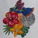 Mi proyecto del curso: Diseño de moda: pintura y bordado sobre prendas . % EDITA Silvana Man tarafından hazırlanan Tablo, Moda Tasarımı, Nakış, Kendin Yap, Geri dönüşüm, Ve Tekstil Tasarımı projesi - 03.19.2023