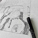 Story art employing techniques and inspiration from this course. . Un progetto di Illustrazione con inchiostro, Illustrazione tradizionale e Disegno di Matthew Taylor - 18.03.2023