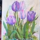Watercolor Tulips . % Leslee Hare tarafından hazırlanan Sulubo, Ve a Resim projesi - 03.22.2023