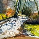 My project for course: Painting Realistic Watercolor Landscapes. Un proyecto de Bellas Artes, Pintura, Bocetado, Pintura a la acuarela e Ilustración naturalista				 de annette_afforselles - 26.03.2023