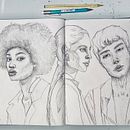 Mi proyecto del curso: Sketchbook de retrato: explora el rostro humano Ein Projekt aus dem Bereich Skizzenentwurf, Zeichnung, Porträtzeichnung, Artistische Zeichnung und Sketchbook von tesandwhite - 24.03.2023