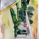 Mein Abschlussprojekt für den Kurs: Reiseskizzen in Aquarell: Fange deine Umgebung ein. Un proyecto de Ilustración tradicional, Pintura a la acuarela y Sketchbook de lady_kalliope - 28.03.2023