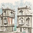 Porta Felice - PAlermo. Traditional illustration project by Nicola Accardo - 03.29.2023