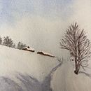Final Project for Richard Thorn's Watercolor Landscape Class. Watercolor Painting project by Susan Singer - 03.29.2023