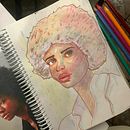 Meu projeto do curso: Desenho de retratos vibrantes com lápis de cor Ein Projekt aus dem Bereich Zeichnung, Porträtzeichnung, Sketchbook und Zeichnen mit Buntstiften von Laíse Liberato - 30.03.2023