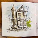 My project for course: Expressive Architectural Sketching with Colored Markers. Sketching, Drawing, Architectural Illustration, Sketchbook & Ink Illustration project by Suchandra Das - 04.01.2023