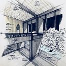 Dibujo + Construcción. Un proyecto de Diseño, Dibujo, Dibujo digital, Arquitectura, Ilustración arquitectónica, Ilustración tradicional e Ilustración con tinta de Victor Imre Ebergenyi Kelly - 01.04.2023