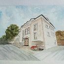 Mi proyecto del curso: Dibujo arquitectónico con acuarela y tinta. Un projet de Esquisse , Dessin, Aquarelle, Illustration architecturale, Carnet de croquis et Illustration à l'encre de Fatima Molina - 02.04.2023