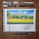 Mon projet du cours : Carnet de voyage à l’aquarelle . % Emmanuelle BOISARD tarafından hazırlanan Geleneksel illüstras, on, Sulubo, a Resim, Mimari İllüstras, on, Ve Eskiz defteri projesi - 04.03.2023