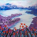 Meu projeto do curso: Pintura acrílica passo a passo: crie paisagens incríveis. Ilustração tradicional, Pintura, Pintura Acrílica, e Sketchbook projeto de rcraquel94 - 28.03.2023