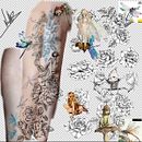 Tatuaje complementario de rosas, pixies y libélula. Een project van  Ontwerp,  Tatoeageontwerp y Traditionele illustratie van Nuria Sónica - 05.04.2023