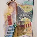 Il mio progetto del corso: Urban sketching contemporaneo con tecniche miste. Projekt z dziedziny Trad, c, jna ilustracja,  Malarstwo,  R, sunek architektoniczn,  R i sunek atramentem użytkownika astrattalab - 06.04.2023