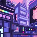 Cybercity  . Ilustrasi Digital, Dan Gambar Digital proyek oleh nicolasmarcadier - 12.14.2022