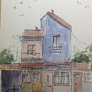 My project for course: Expressive Architectural Sketching with Colored Markers. Un projet de Esquisse , Dessin, Illustration architecturale, Carnet de croquis et Illustration à l'encre de Heléne Gennert - 06.04.2023