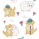Mein Abschlussprojekt für den Kurs: Kawaii zeichnen: Gestalte niedliche Figuren. Een project van Traditionele illustratie, Ontwerp van personages y Manga van chrikom - 07.04.2023