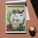 Sandra Cisneros: Retrato con lápiz, técnicas de color y Photoshop. Un progetto di Illustrazione tradizionale, Belle arti, Disegno a matita, Disegno, Illustrazione digitale e Disegno di ritratti di Nathaly Lerma - 03.03.2023