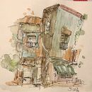 Il mio progetto del corso: Disegno architettonico espressivo con pennarelli colorati. Un proyecto de Bocetado, Dibujo, Ilustración arquitectónica, Sketchbook e Ilustración con tinta de Silvia - 18.03.2023