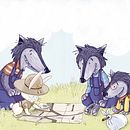 Ilustraciones del cuento Lili en el Lejano Oeste (forma parte de la antología Premio Brújula 2022-2023). Ilustração tradicional, e Design projeto de Elmira Eskandari - 07.02.2023