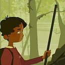 THE GREEN TREK: A single-day challenge to make an illustration inspired by the prompt ‘forest’, and a Blender Grease Pencil exercise.. Un progetto di Illustrazione tradizionale, Illustrazione digitale, Disegno digitale, Pittura digitale, Illustrazione infantile, Character design, Animazione, Illustrazione animata e Animazione 2D di Alicia Phen - 16.01.2023