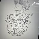 Levi- Attack on titan . Ilustração tradicional projeto de Rayra Barcelos - 11.04.2023