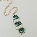 Mountains on Malachite . Jewelr, Design, Accessor, Design, Arts, and Crafts project by Cora Carroll - 02.01.2023