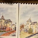 My project for course: Architectural Sketching with Watercolor and Ink . % Susan tarafından hazırlanan Eskiz çizimi, Çizim, Sulubo, a Resim, Mimari İllüstras, on, Eskiz defteri, Mürekkep İllüstras, Ve onu projesi - 04.06.2023