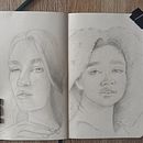 Mi proyecto del curso: Cuaderno de retratos a línea con grafito. Artes plásticas, Esboçado, Desenho, Desenho de retrato, e Sketchbook projeto de Mirian Crespo - 17.04.2023