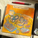 My project for course: Illustrated Life Journal: A Daily Mindful Practice. Projekt z dziedziny  Sztuki piękne, Sketching, Kreat, wność,  R, sunek i Sketchbook użytkownika Mastura Khamro - 14.04.2023