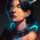 Cyberpunk portrait. Un proyecto de Ilustración tradicional, Concept Art y Pintura digital de Joaquín Ponce Vives - 20.04.2023