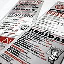 Carta para restaurante de comida americana. Un proyecto de Diseño, Br e ing e Identidad de Luciano Martínez - 01.05.2019