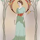 My project for course: Illustrated Portraits in Art Nouveau Style. Een project van Traditionele illustratie,  Beeldende kunst, Digitale illustratie,  Portrettekening,  Artistieke tekening, Digitale tekening y  Digitaal schilderij van steph_yates - 28.03.2023