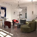 Interior of an apartment. Interior Design, Design, 3D, Architecture, and Collage project by maryam_azizova003 - 04.21.2023