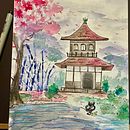 Meu projeto do curso: Ilustração em aquarela com influência japonesa. Un proyecto de Ilustración tradicional, Dibujo y Pintura a la acuarela de Bruna Daniele - 01.05.2023