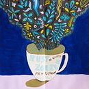 Finding peace in a cup and with Painting with Gouache: Create Poetic Illustrations. Un proyecto de Ilustración tradicional, Bellas Artes, Pintura y Pintura gouache de Jess M. - 04.05.2023