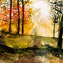 My project for course: Dreamy Watercolor Landscapes: Paint with Light . % Olha Dovhan-Levytska tarafından hazırlanan Tablo, Sulubo, Ve a Resim projesi - 05.04.2023