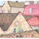 Mi proyecto del curso: Mundos imaginarios ilustrados con tinta y acuarela. Un progetto di Illustrazione tradizionale, Character design, Disegno, Pittura ad acquerello, Illustrazione con inchiostro e Manga di Carmen Cantuche - 06.05.2023