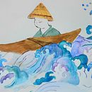 Mon projet du cours : Illustration à l’aquarelle de style japonais Ein Projekt aus dem Bereich Traditionelle Illustration, Zeichnung und Aquarellmalerei von ketterercecile - 06.05.2023
