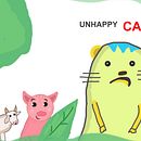 Unhappy Cat - first project of my drawing. Here are what I could do in my final project.. Un projet de Illustration traditionnelle, Conception éditoriale, Dessin, Stor, board, Illustration jeunesse, Narration , et Album illustré de Haly Kann - 07.05.2023
