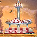 Tren Circo Ciudad: Mi proyecto del curso: Concept art para animación: diseña entornos mágicos. Un proyecto de Ilustración tradicional, Ilustración digital, Concept Art y Pintura digital de Francisco Javier Llobregat Garcia - 09.05.2023