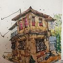 My project for course: Expressive Architectural Sketching with Colored Markers. Esboçado, Desenho, Ilustração arquitetônica, Sketchbook e Ilustração com tinta projeto de Arpita Shrivastava - 03.05.2023