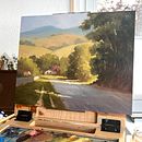 Mein Abschlussprojekt für den Kurs: Landschaftsmalerei in Öl: die Kraft des Lichts Ein Projekt aus dem Bereich Traditionelle Illustration, Bildende Künste, Bleistiftzeichnung, Ölmalerei und Naturalistische Illustration von jowita_m - 09.05.2023