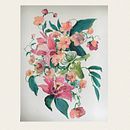 Commissioned floral painting for fabric  . Un proyecto de Pintura acrílica y Pintura de Sonal Nathwani - 10.05.2023