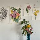Spring bouquet in the studio. Un proyecto de Pintura, Pintura acrílica y Bocetado de Sonal Nathwani - 11.05.2023