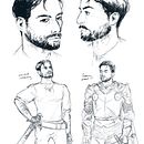 Redraws of Old Fantasy Characters. Un proyecto de Ilustración tradicional de Grace Marshall - 14.05.2023
